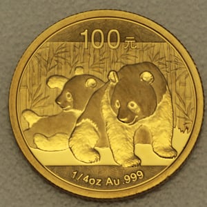 Goldmünze 1/4oz "Panda" 2010 (China) - Miniaturansicht 1