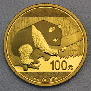 Goldmünze 8g "Panda" 2016 (China) - Miniaturansicht 1