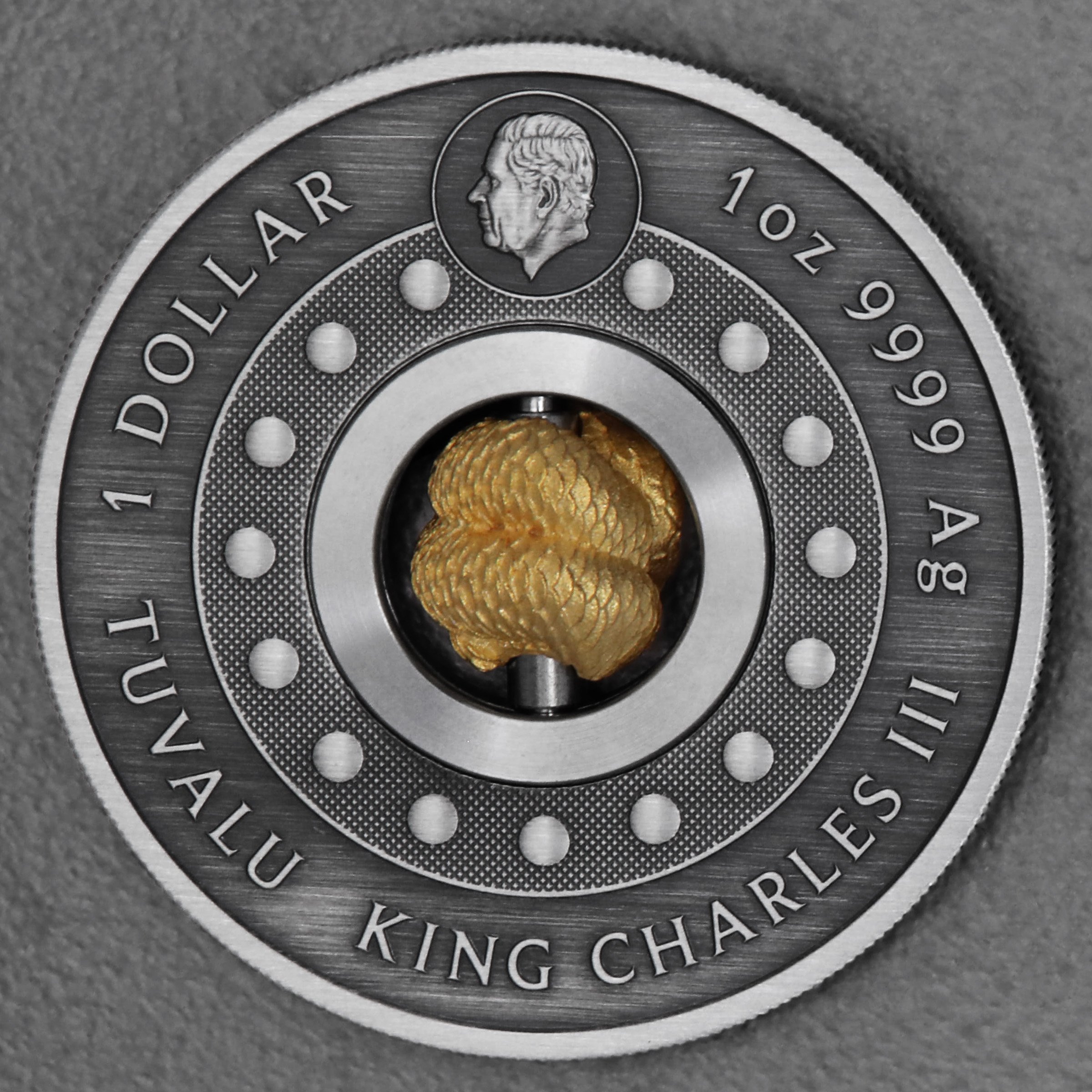 Silbermünze 1oz "Schlange" 2025 (AF) Rotating Charm – Year of the Snake (Tuvalu) - Detailansicht 1
