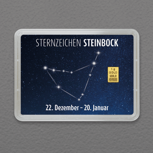 Goldbarren 1g "Sternzeichen: Steinbock" (Flip) - Hauptansicht