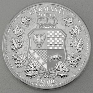 Silbermedaille 1oz "Columbia & Germania" 2019 Allegories (Polen) - Miniaturansicht 2