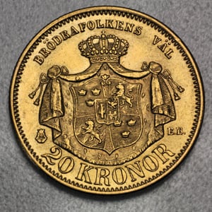 Goldmünze 20 Kronor "Oscar II" (Schweden) - Miniaturansicht 4