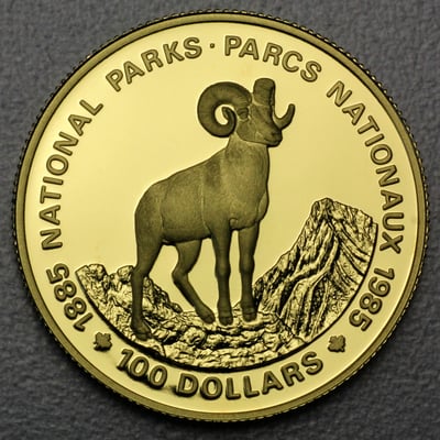 Goldmünze 100 Dollar "Nationalparks" 1985 (Kanada) - Miniaturansicht 1