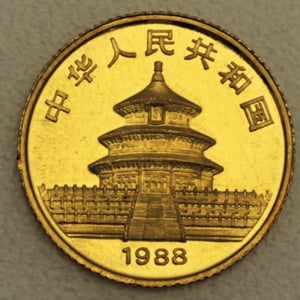 Goldmünze 1/10oz "Panda" 1988 (China) - Miniaturansicht 2