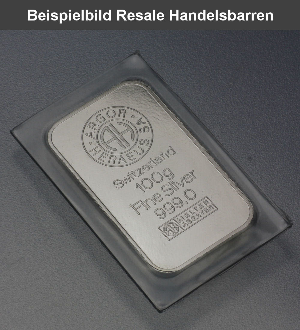Silberbarren 100g (Resale) - Detailansicht 2