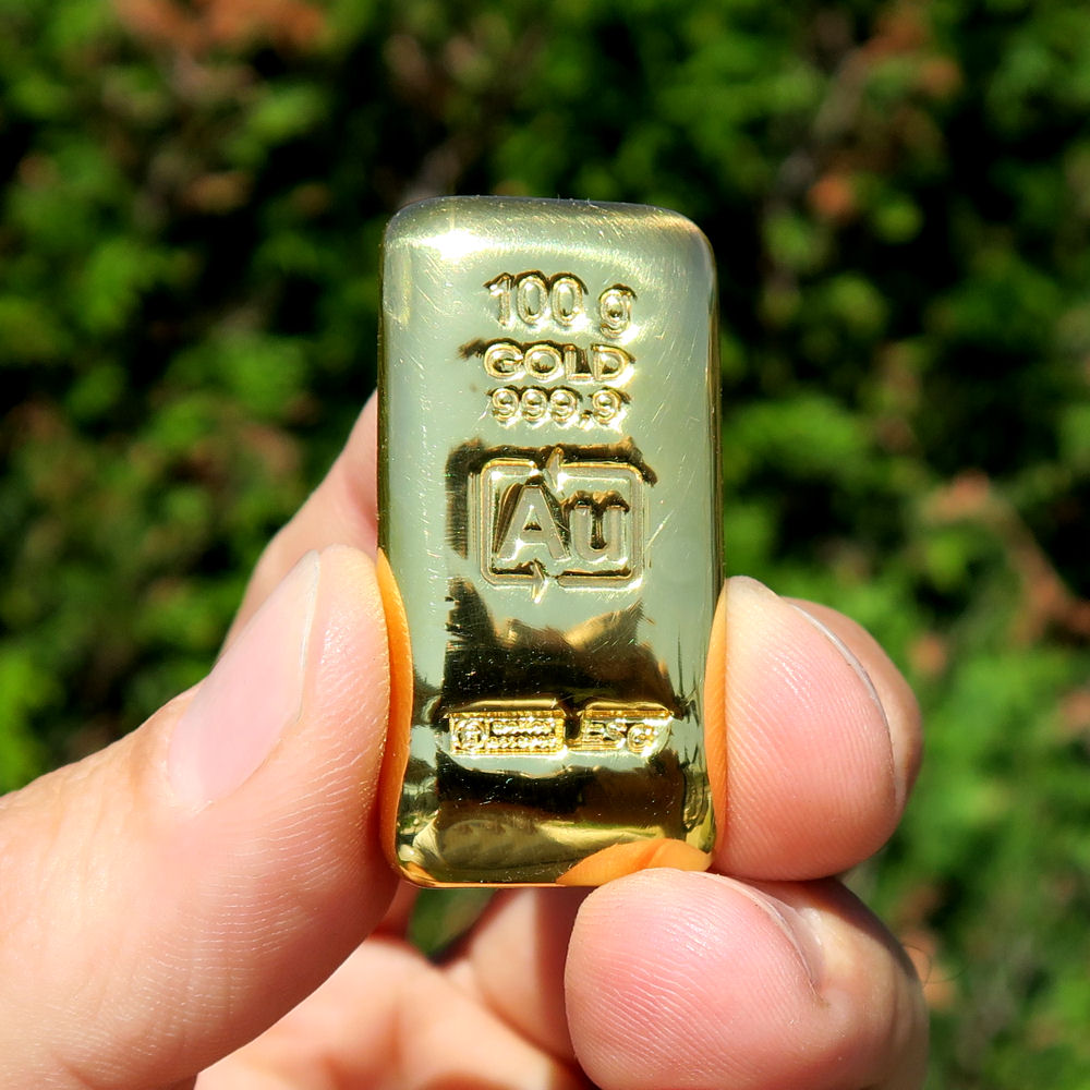 Goldbarren 100g Au ESG, gegossen - Detailansicht 4