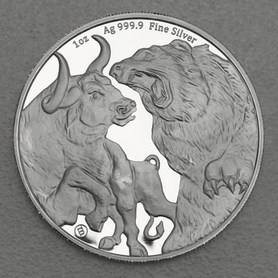 Silbermünze 1oz "Bull and Bear" 2022 (Tokelau) - Miniaturansicht 1