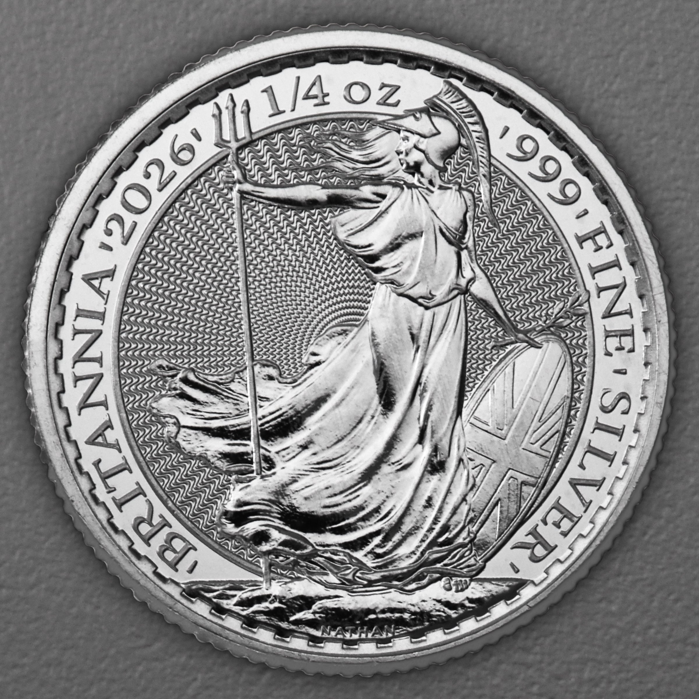 Silbermünze 1/4oz "Britannia" aktueller Jahrgang (Großbritannien) - Hauptansicht
