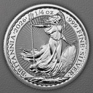 Silbermünze 1/4oz "Britannia" aktueller Jahrgang (Großbritannien) - Hauptansicht