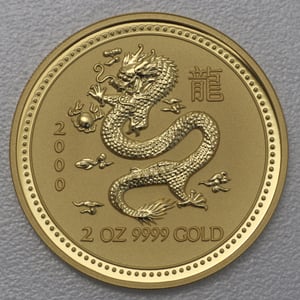 Goldmünze 2oz "Drache" 2000 Lunar I – Year of the Dragon (Australien) - Hauptansicht