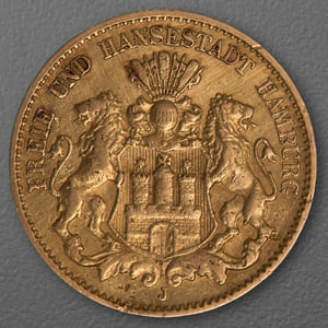 Goldmünze 10 Mark "Stadtwappen Hamburg" 1888-J J.209 (Hamburg) - Hauptansicht