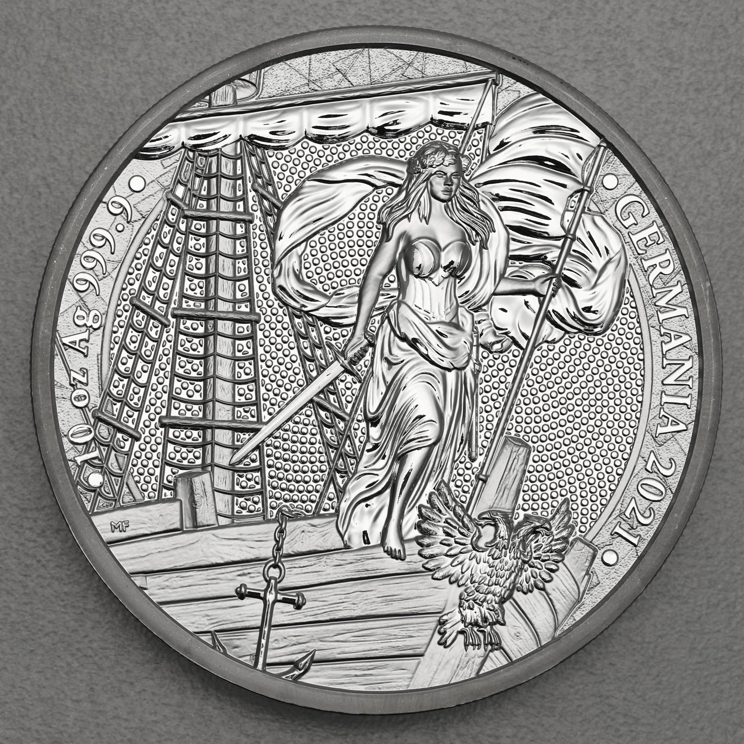 Silbermedaille 10oz "Germania" 2021 (Polen) - Hauptansicht