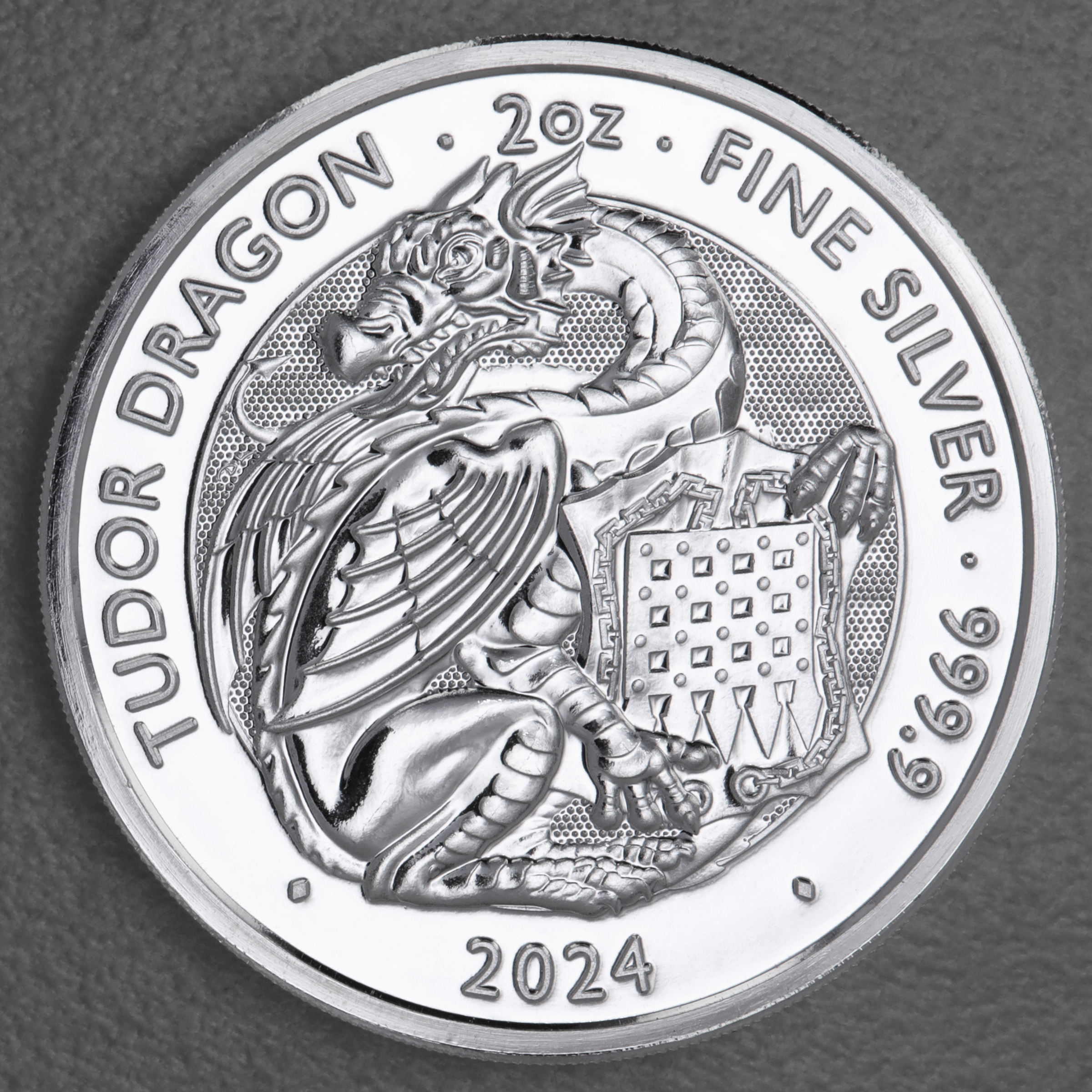 Silbermünze 2oz "Tudor Dragon" 2024 Royal Tudor Beasts (Großbritannien) - Hauptansicht