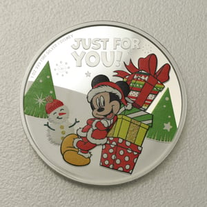 Silbermünze 1oz "Season s Greetings" 2021 (PP/koloriert) Disney (Niue) - Hauptansicht