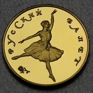 Goldmünze 25 Rubel "Ballerina" Russisches Ballet (Russland) - Hauptansicht