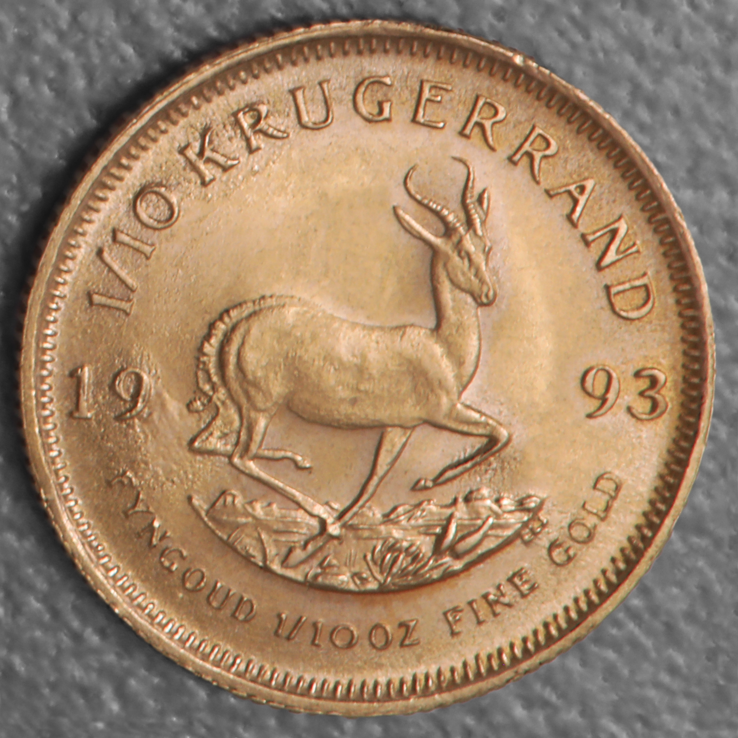 Goldmünze 1/10oz "Krügerrand" 1993 (Südafrika) - Hauptansicht