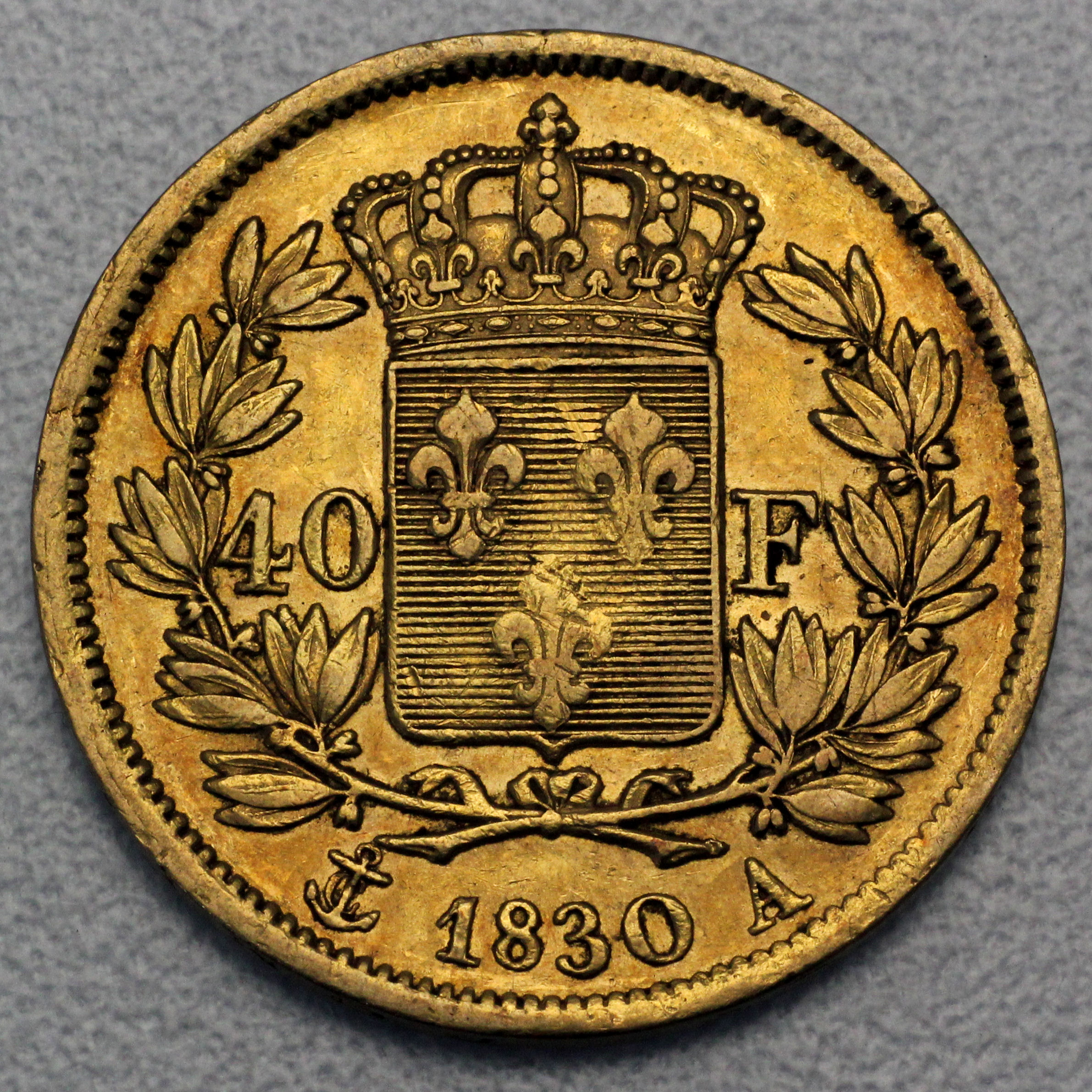 Goldmünze 40 Francs "Charles X." (Frankreich) - Detailansicht 1