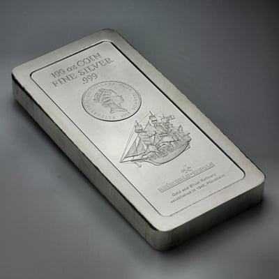 Silber Münzbarren 100oz "H+M/Cook Islands" - Miniaturansicht 1