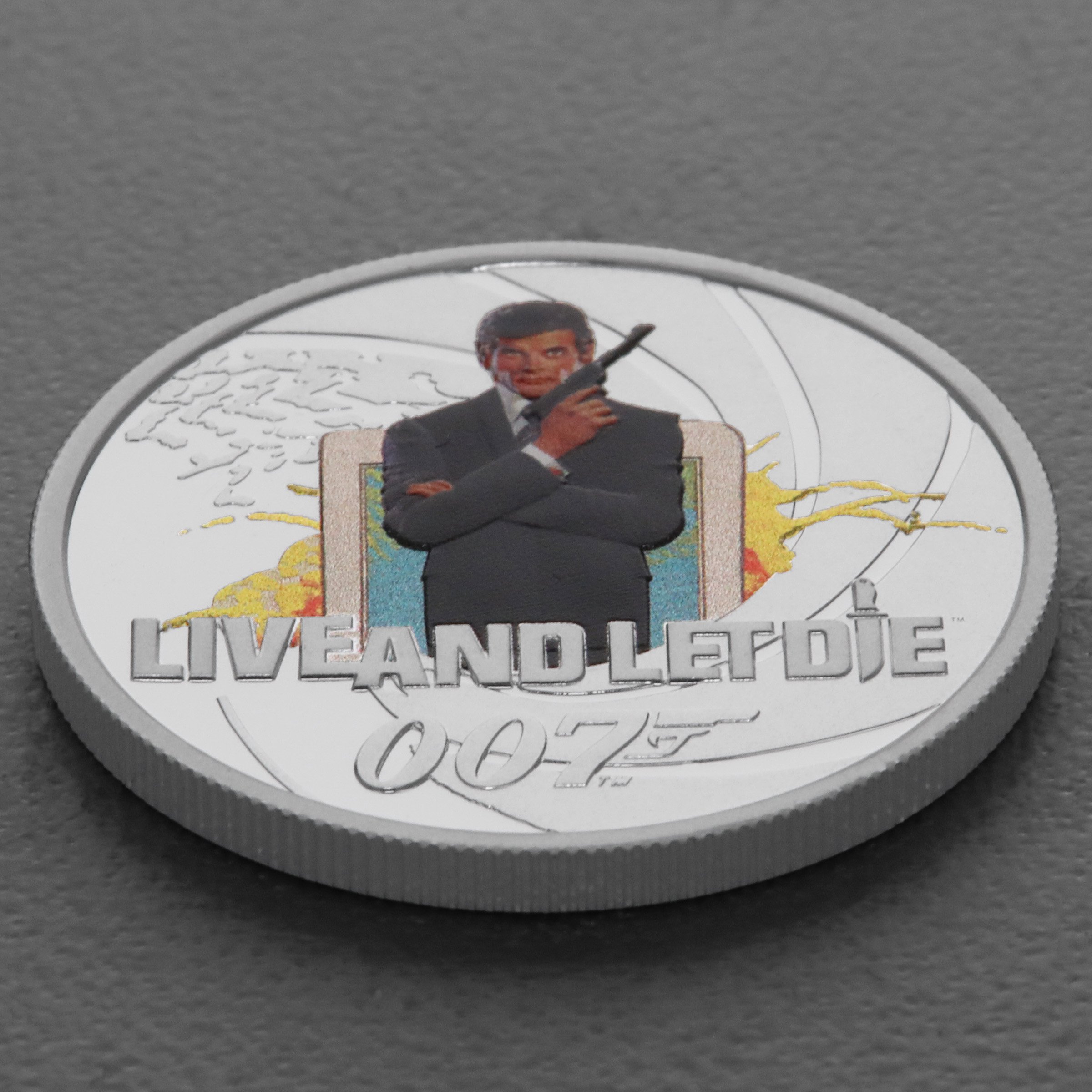 Silbermünzen 1oz +7 x 1/2oz "Roger Moore" 2024 (PP/kol./verg.) Set – 8-teilig James Bond (Tuvalu) - Detailansicht 15