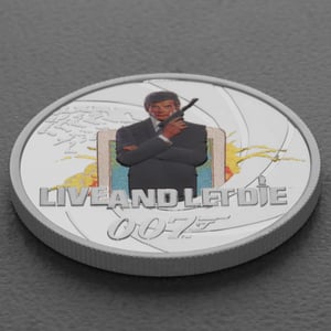 Silbermünzen 1oz +7 x 1/2oz "Roger Moore" 2024 (PP/kol./verg.) Set – 8-teilig James Bond (Tuvalu) - Miniaturansicht 16