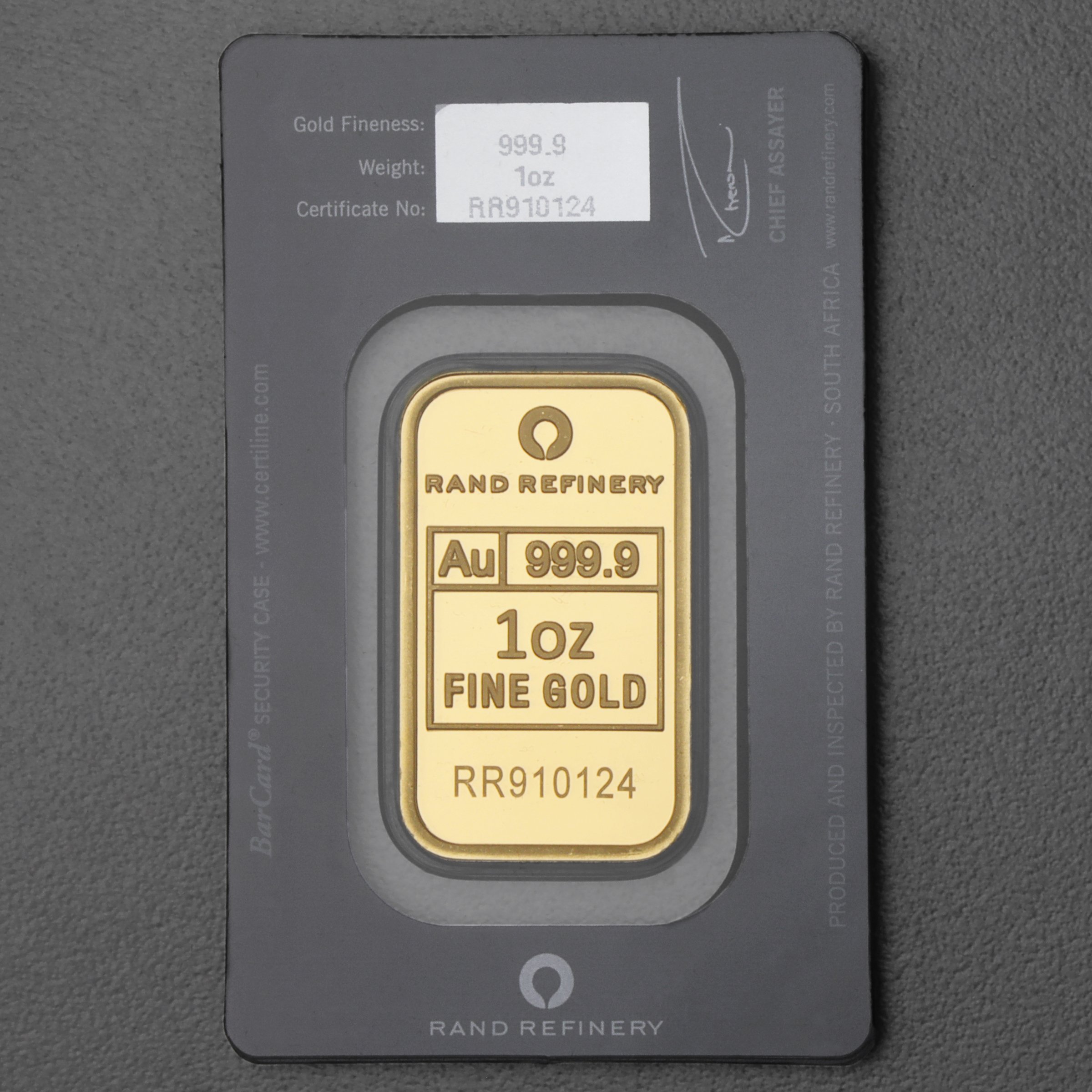 Goldbarren 1oz Rand Refinery "Elefanten-Motiv" - Detailansicht 1