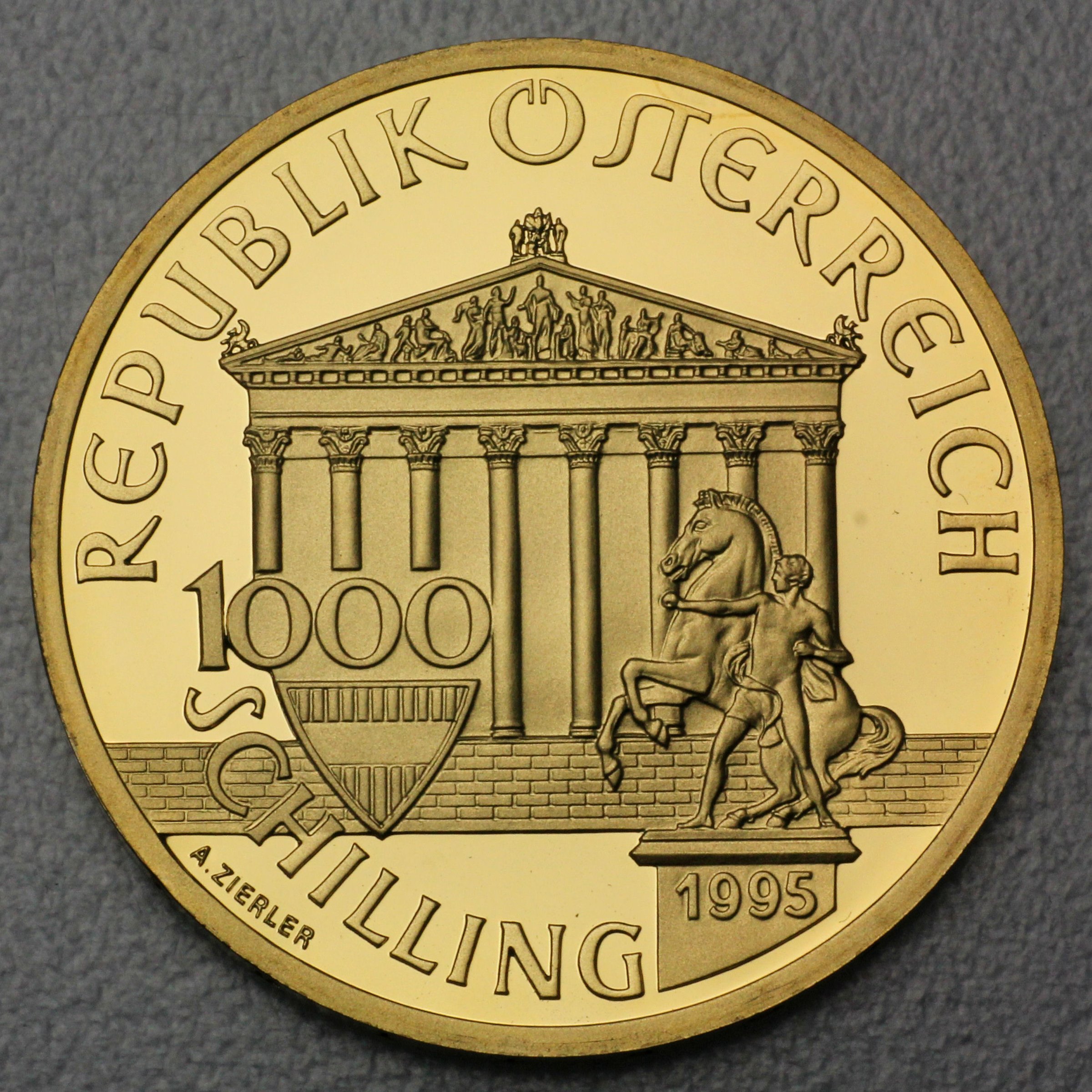Goldmünze 1000 Schilling "Zeus" 1995 (PP) 100 Jahre Olympische Bewegung (Österreich) - Detailansicht 1