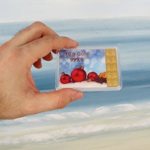 Goldbarren 10g "Frohes Fest" (Flip) - Miniaturansicht 3
