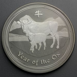 Silbermünze 1kg "Ochse" 2009 Lunar II – Year of the Ox (Australien) - Hauptansicht