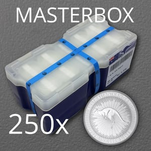 Silbermünze 250 x 1oz "Känguru" aktueller Jahrgang Masterbox 19 % (Australien) - Miniaturansicht 3