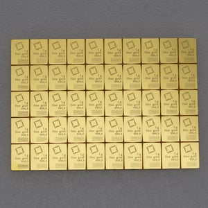 Goldtafel VALCAMBI (50x 1g Au CombiBar) - "Resale" - Hauptansicht