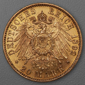 Goldmünze 20 Mark "Wilhelm II." 1892-A J.252 (Preußen) - Miniaturansicht 2