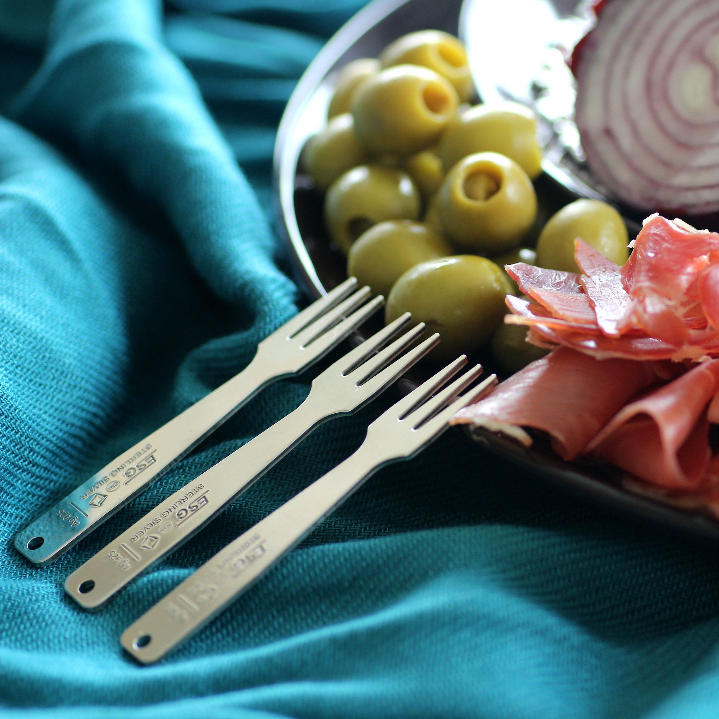 Gourmet-Gabel "Tapas-Picker" Sterling-Silber - Detailansicht 6