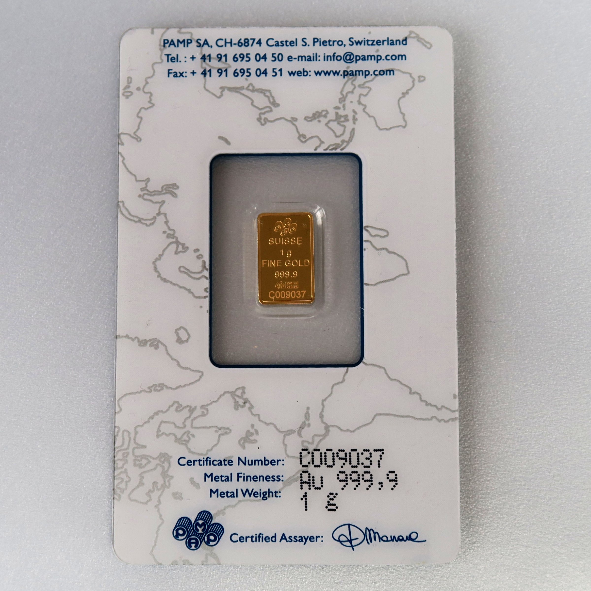 Goldbarren 1g PAMP "Rose" - Detailansicht 1
