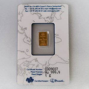 Goldbarren 1g PAMP "Rose" - Miniaturansicht 2