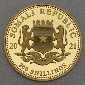 Goldmünze 1/4oz "Elefant" 2021 African Wildlife (Somalia) - Miniaturansicht 2