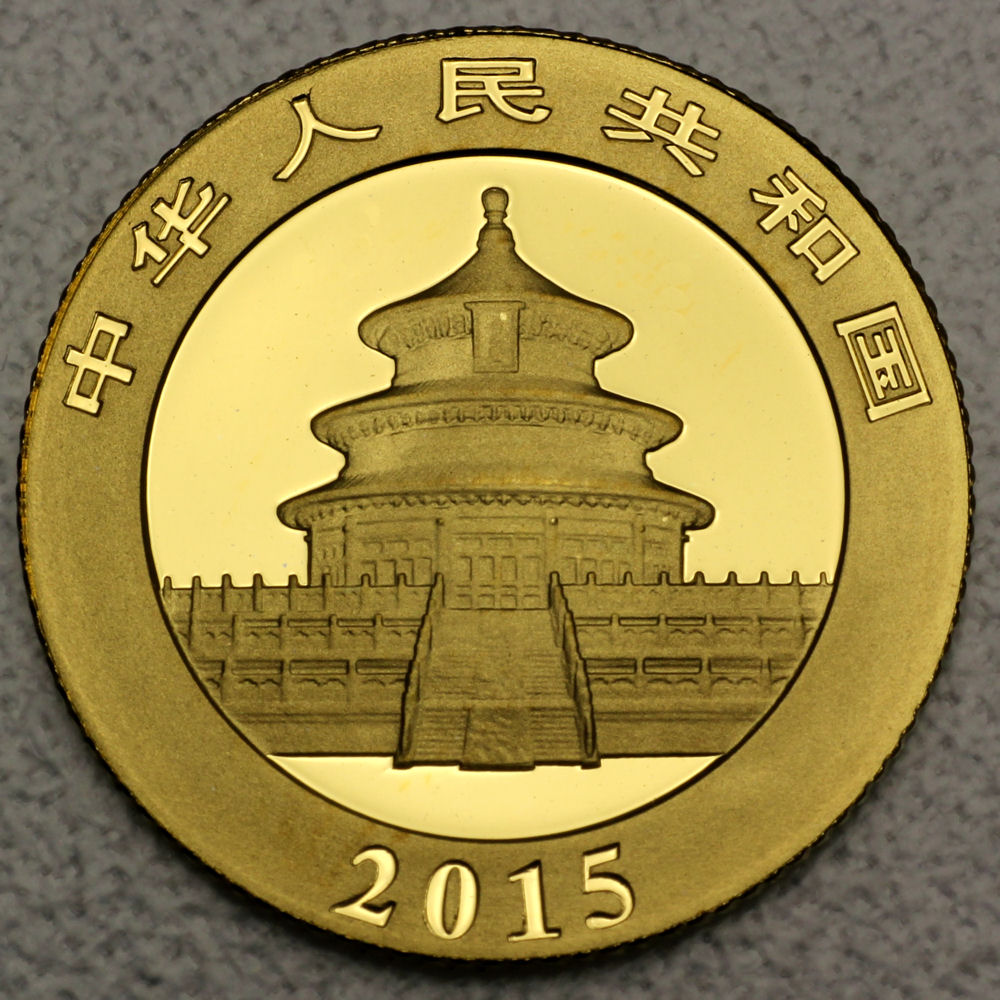 Goldmünze 1/10oz "Panda" 2015 (China) - Detailansicht 1