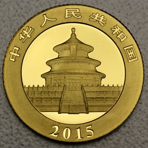 Goldmünze 1/10oz "Panda" 2015 (China) - Miniaturansicht 2