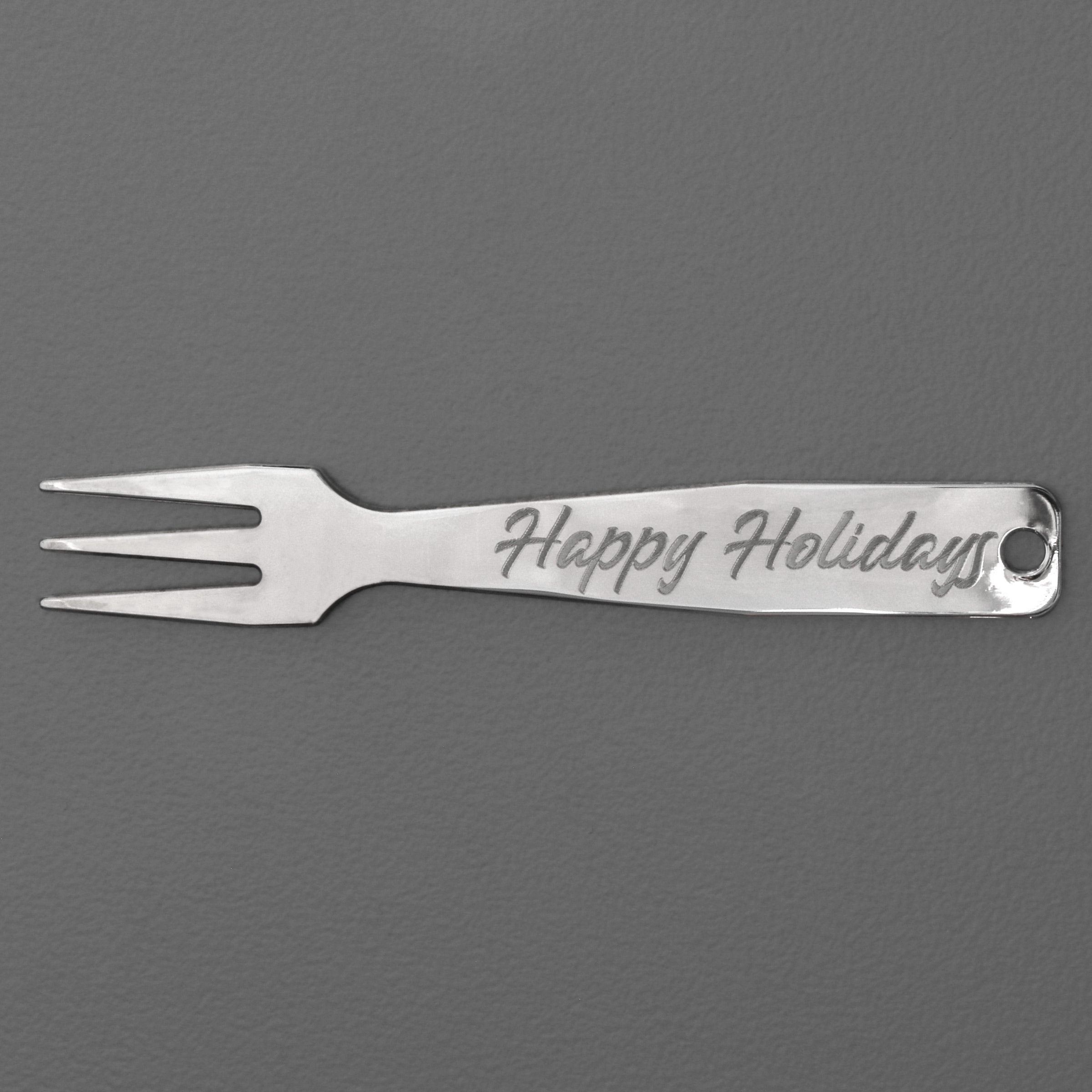 Gourmet-Gabel 4er-Set "Weihnachten" 925er Ag - Detailansicht 6