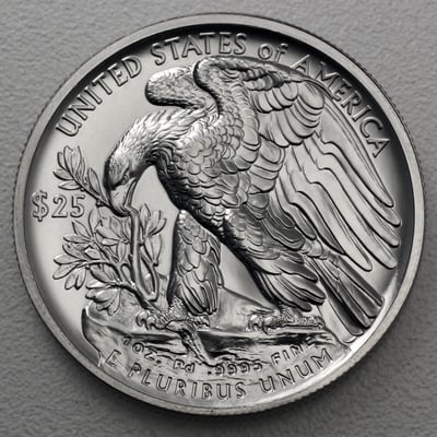 Palladiummünze 1oz "American Eagle" 19% (USA) - Miniaturansicht 2