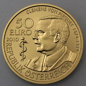 Goldmünze 50 Euro "Pirquet" 2010 Große Mediziner (Österreich) - Miniaturansicht 2