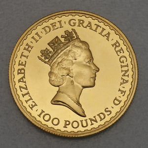 Goldmünze 1oz "Britannia" 1993 (Großbritannien) - Miniaturansicht 2