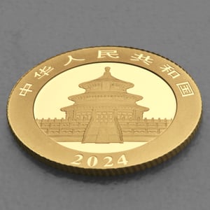 Goldmünze 3g "Panda" 2024 (China) - Miniaturansicht 4