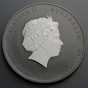 Silbermünze 1oz "Maus" 2008 Lunar II – Year of the Mouse (Australien) - Miniaturansicht 2