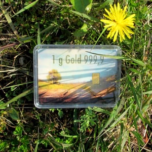 Goldbarren 1g "Osterhasen auf Wiese" (Flip) - Miniaturansicht 4
