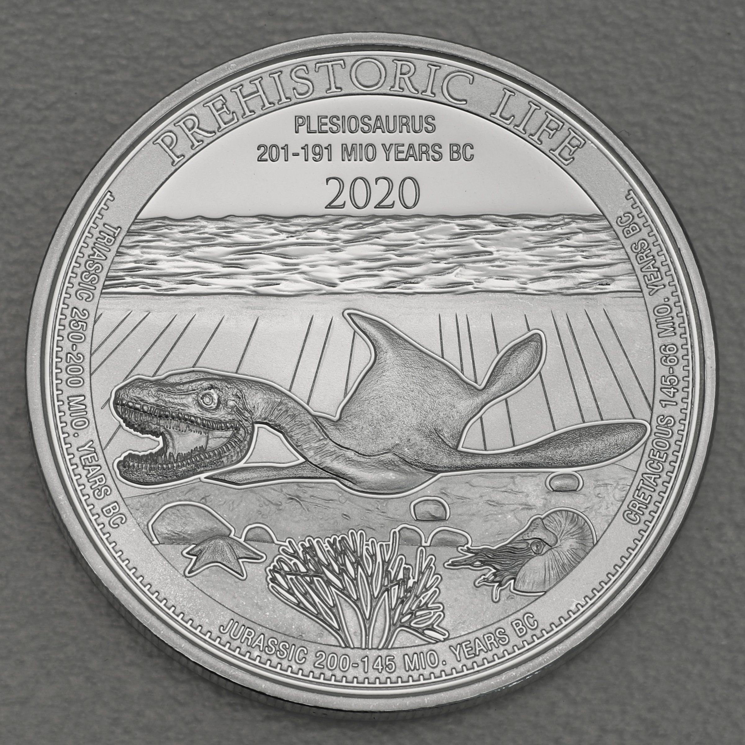 Silbermünze 1oz "Plesiosaurus 2020" Prehistoric Life (Kongo) - Hauptansicht