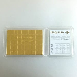 Goldtafel DEGUSSA (50x 1g Gold) "CombiBar" - Miniaturansicht 2