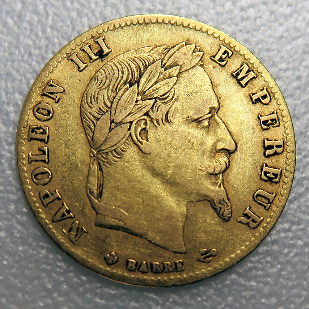 Goldmünze 5 Francs "Napoleon III." (Frankreich) - Hauptansicht