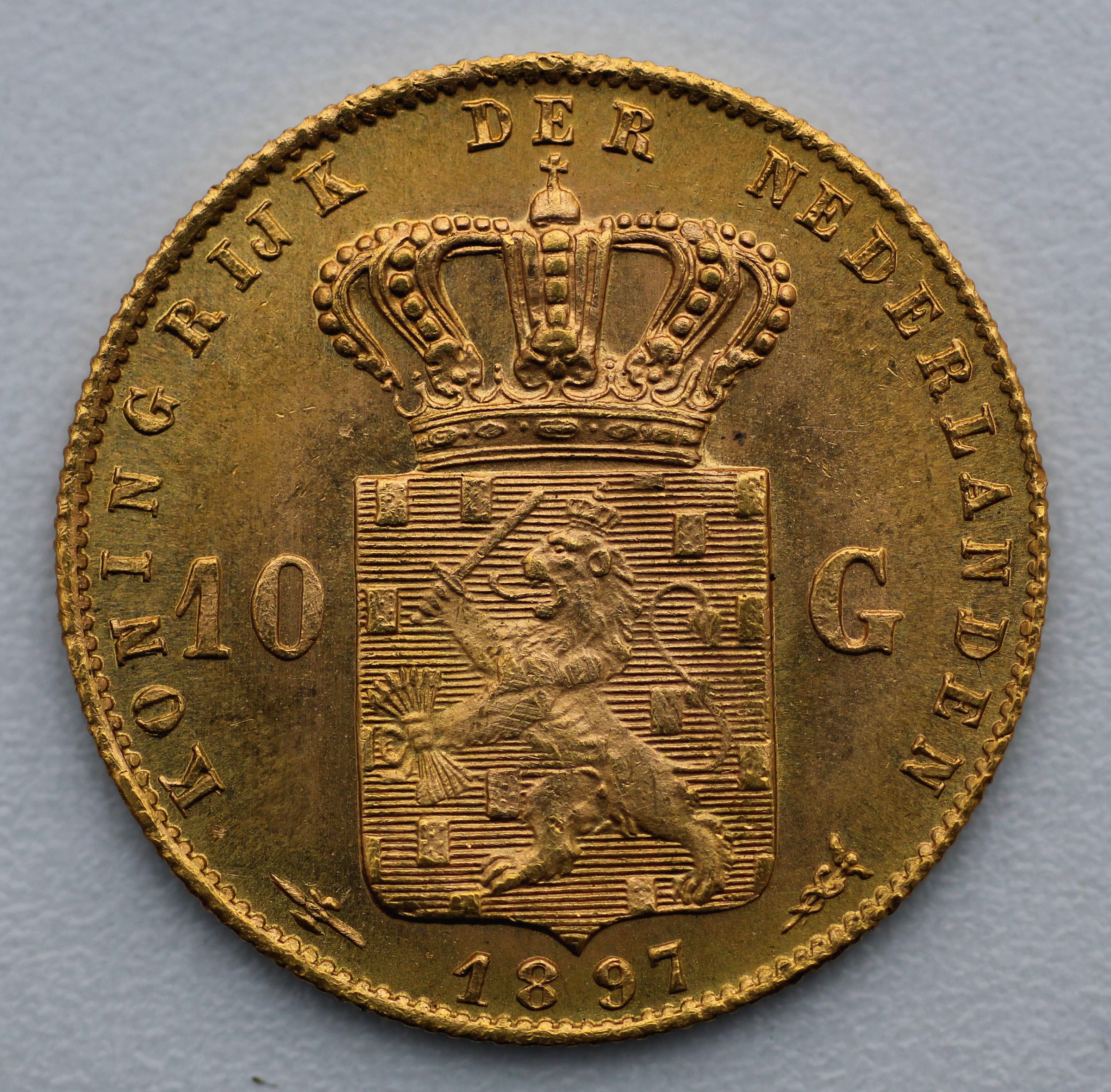 Goldmünze 10 Gulden "Wilhelmina" verschiedene Jahrgänge (Niederlande) - Detailansicht 3