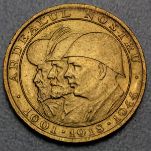 Goldmünze 20 Lei "Drei Könige" 1944 Ardealul Nostru 1601-1918-1944 (Rumänien) - Hauptansicht