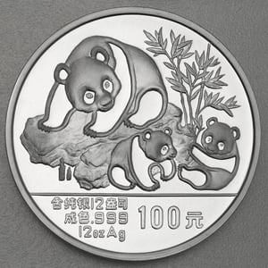 Silbermünze 12oz "Panda" 1989 (China) - Miniaturansicht 1
